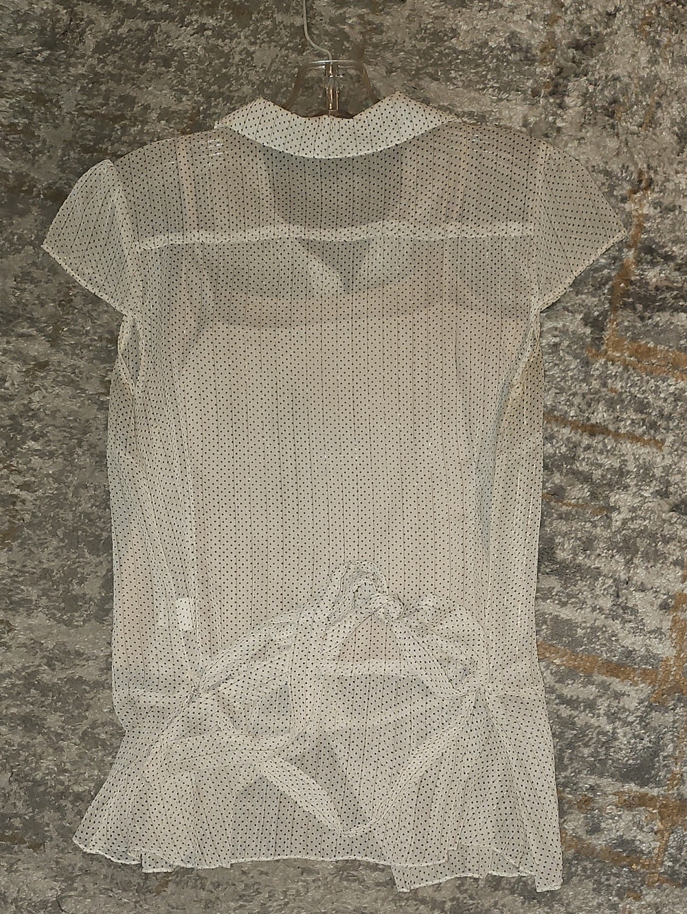 🟢 Polka Dot Cream Top With Cami - Picture 3 of 4
